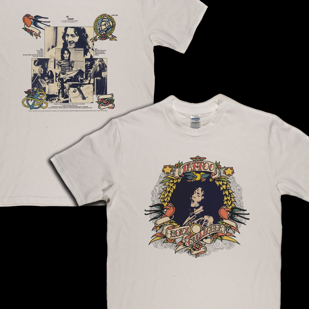 Rory Gallagher Tattoo Back Front and Back TShirt