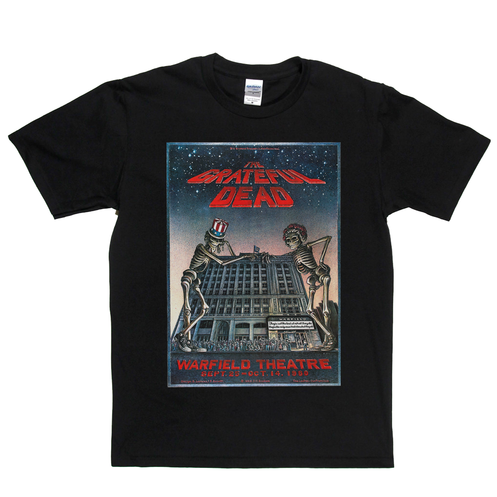 The Grateful Dead Warfield Theatre Poster 1980 T-Shirt