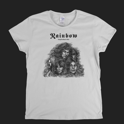 Rainbow Long Live Rock N Roll Womens T-Shirt