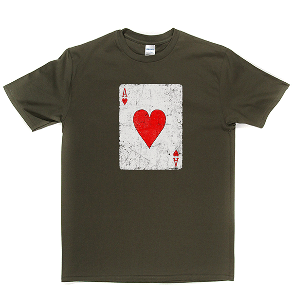 Ace of Hearts T Shirt – Bold Black Design – DJTees