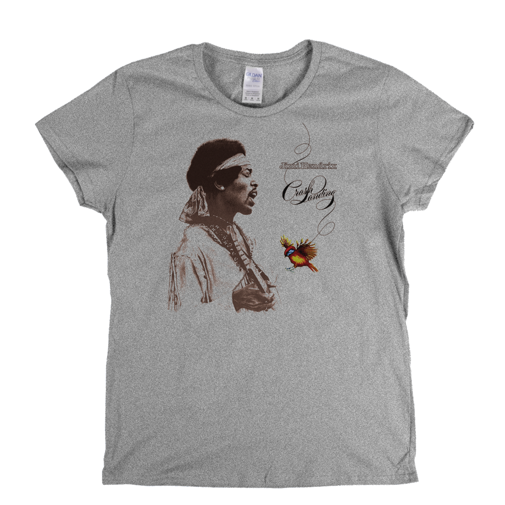 Jimi Hendrix Crash Landing Womens T-Shirt