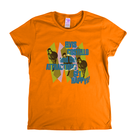 Elvis Costello And The Attractions Get Happy Womens T-Shirt