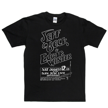 Jeff Beck Edgar Winter Gig Poster T-Shirt