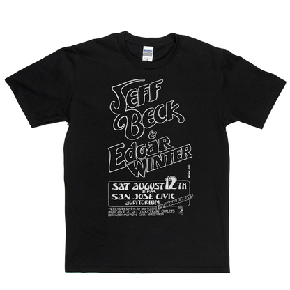 Jeff Beck Edgar Winter Gig Poster T-Shirt