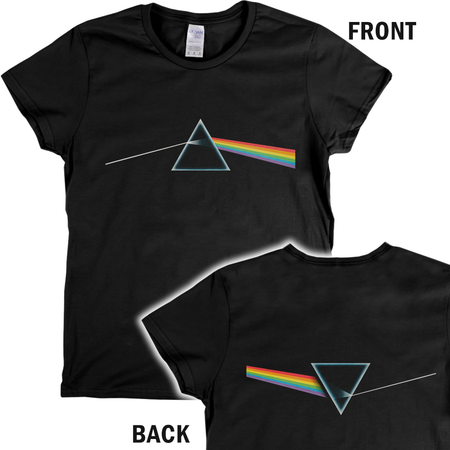 Pink Floyd Dark Side Of The Moon Front And Back Womens T-Shirt