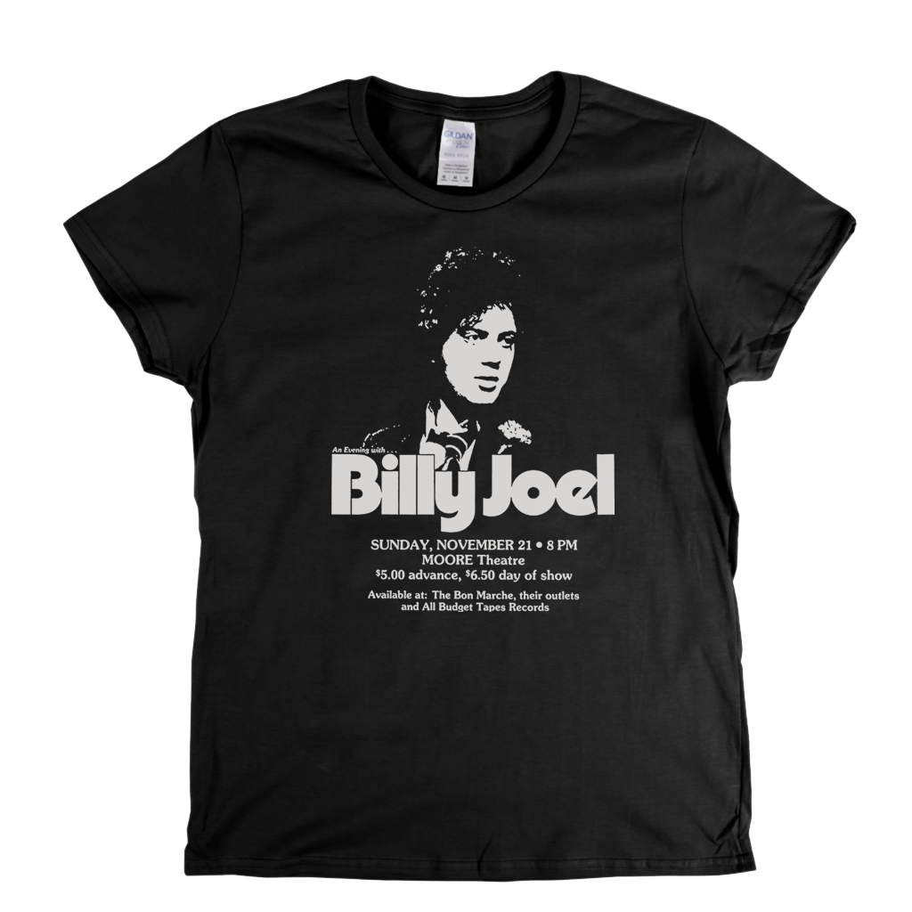 Billy Joel Gig Poster Womens T-Shirt