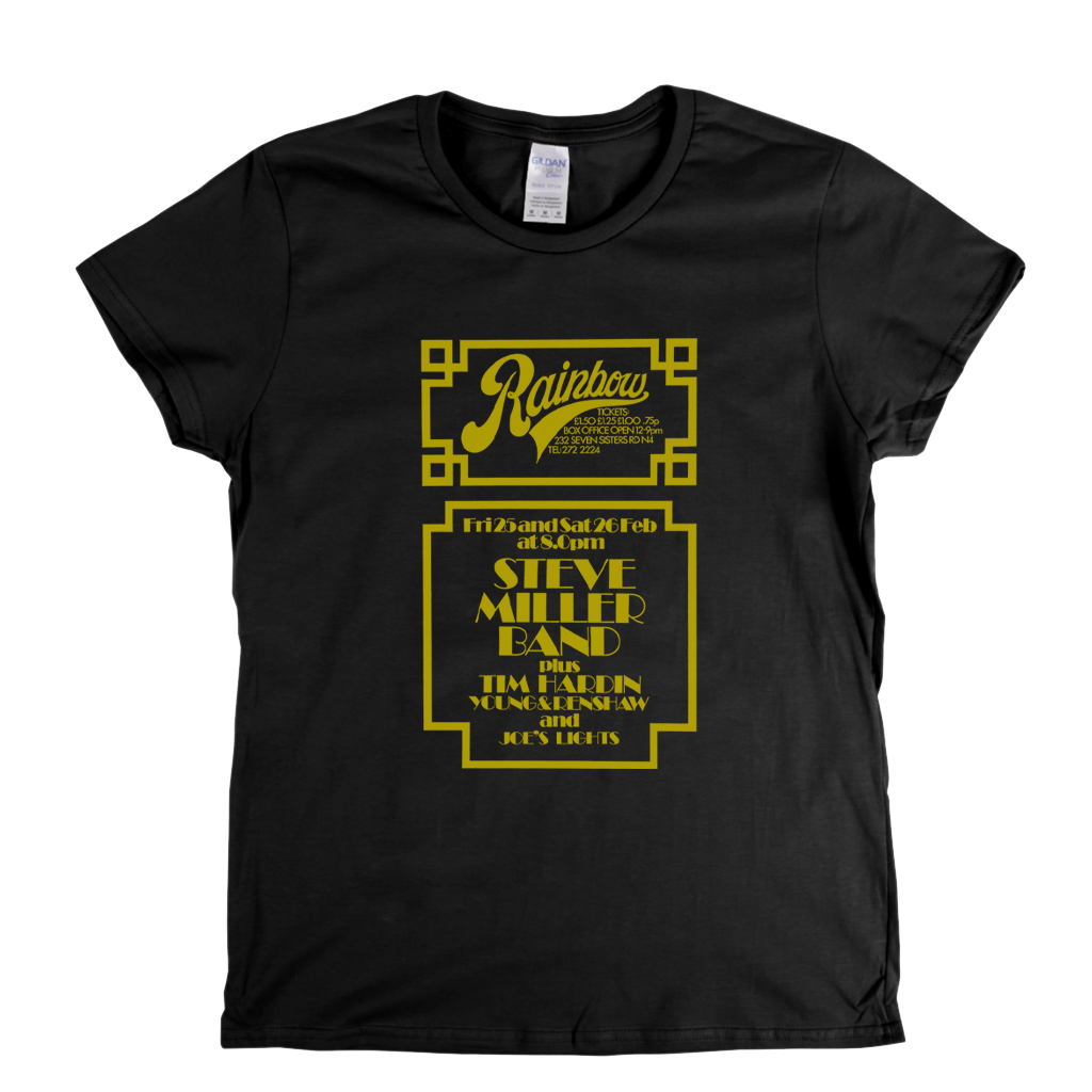Steve Miller Band Rainbow Poster Womens T-Shirt