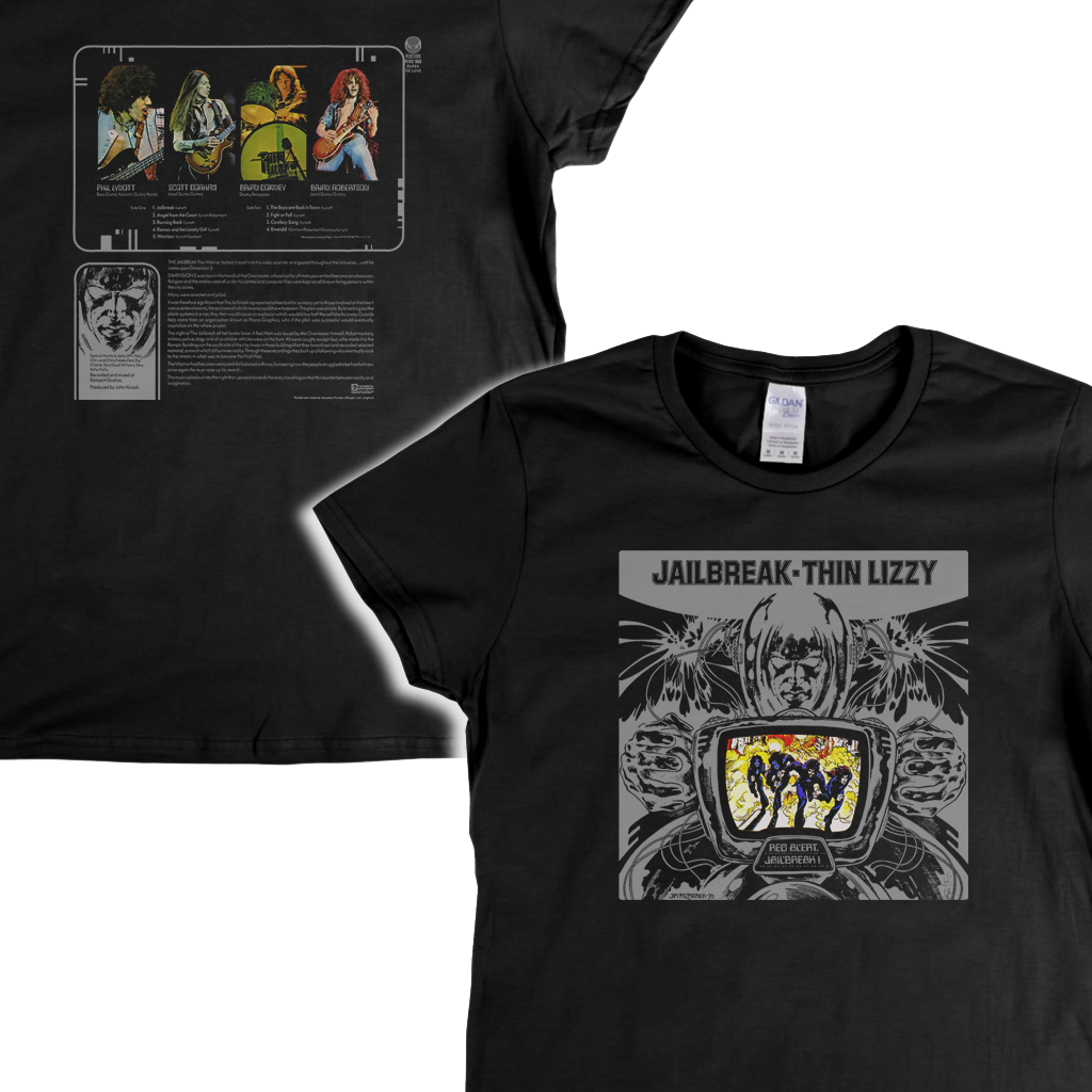 Thin Lizzy Jailbreak Front And Back Womens T-Shirt