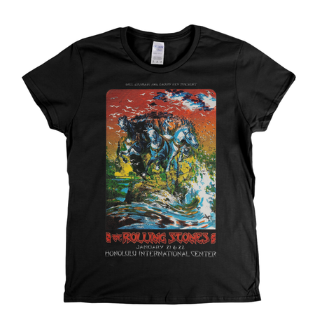 Rolling Stones Honolulu Gig Poster Womens T-Shirt