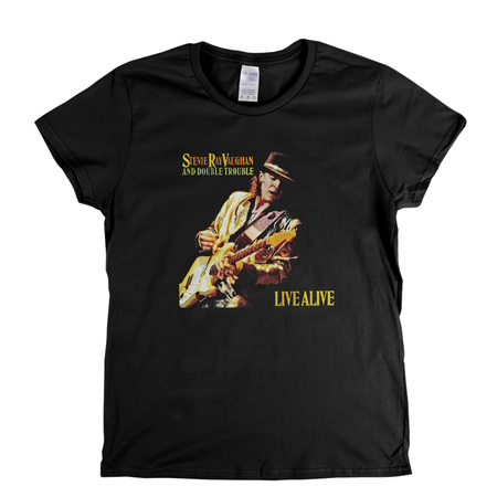 Stevie Ray Vaughan Live Alive Womens T-Shirt