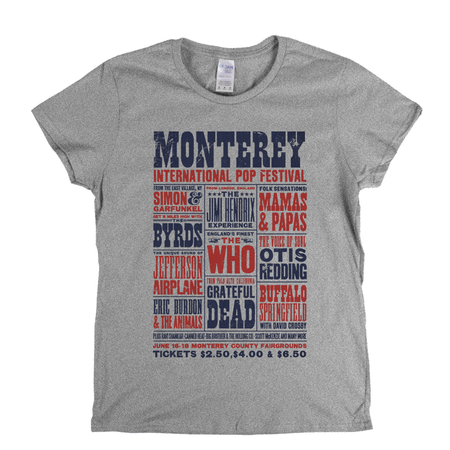 Monterey International Pop Festival Poster Womens T-Shirt