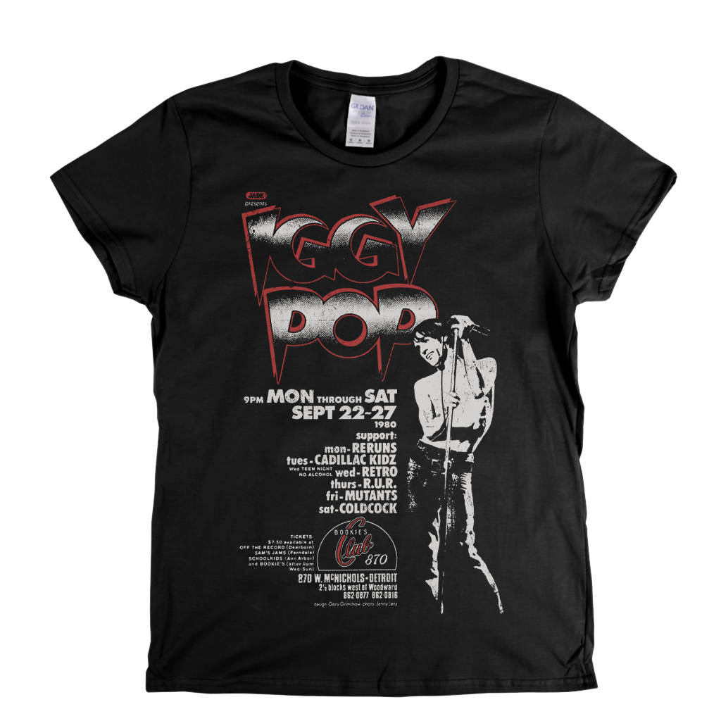 Iggy Pop 1980 Poster Womens T-Shirt