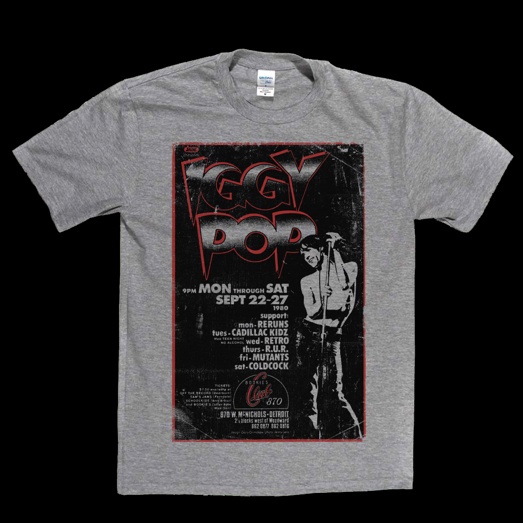Iggy Pop 1980 Poster T-Shirt