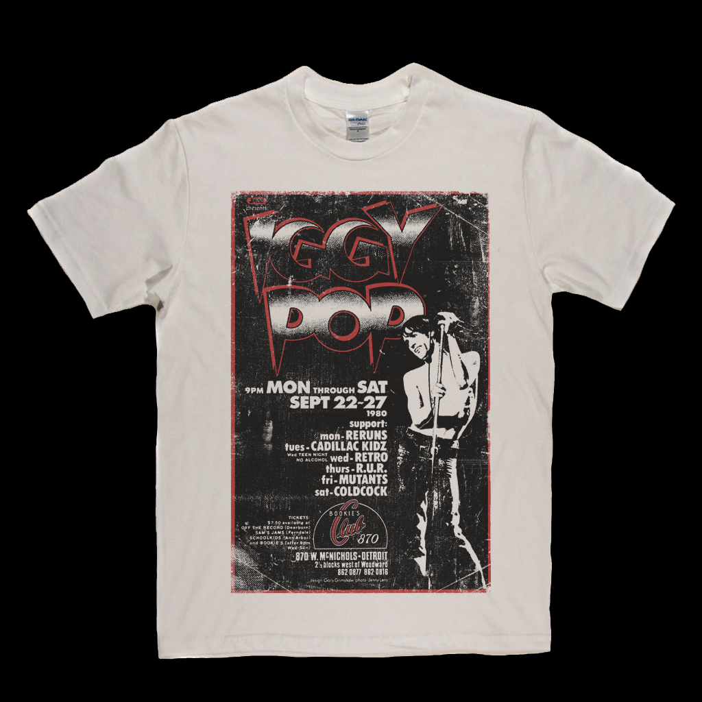 Iggy Pop 1980 Poster T-Shirt