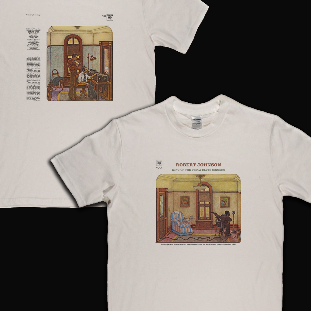 Robert Johnson King Of The Delta Blues Singers Front And Back T-Shirt