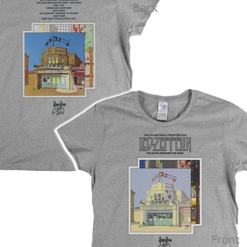 Led Zeppelin The Song Remains The Same Front And Back Womens T-Shirt