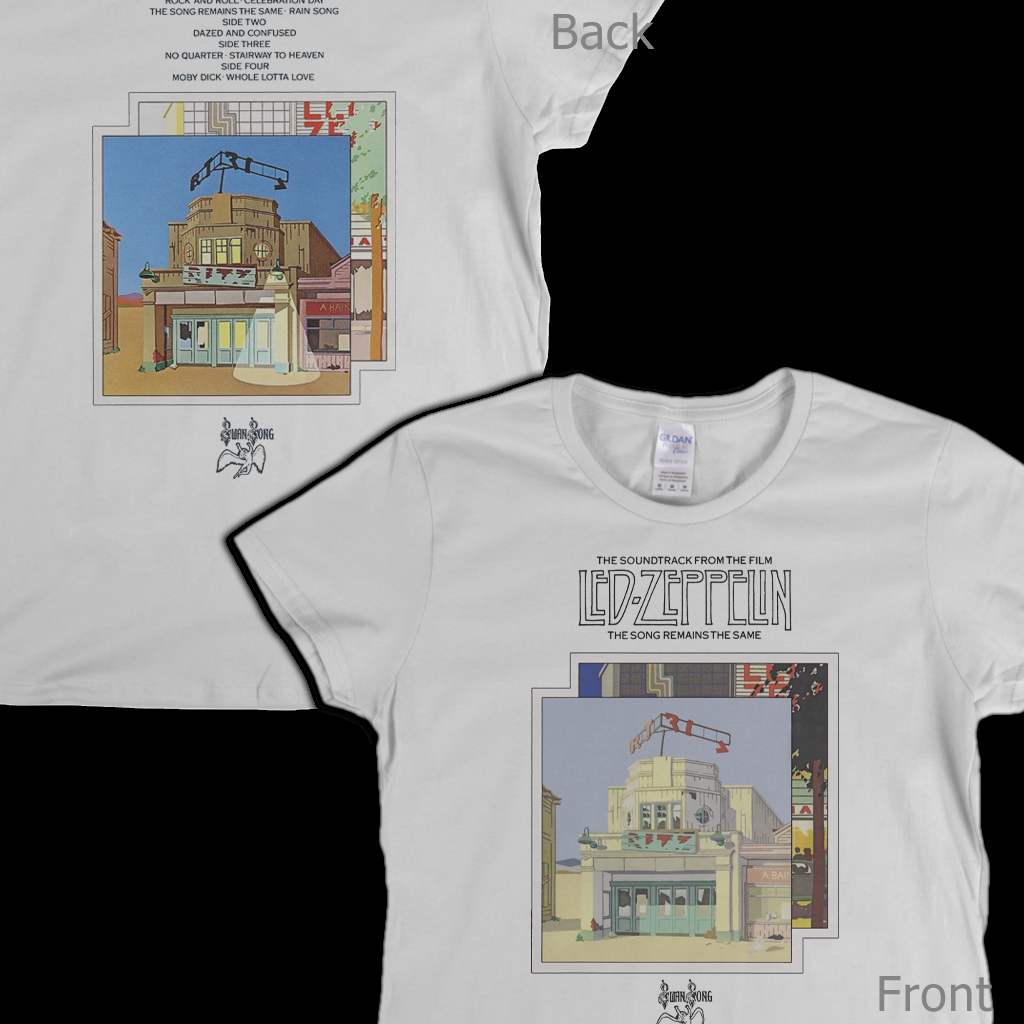 Led Zeppelin The Song Remains The Same Front And Back Womens T-Shirt