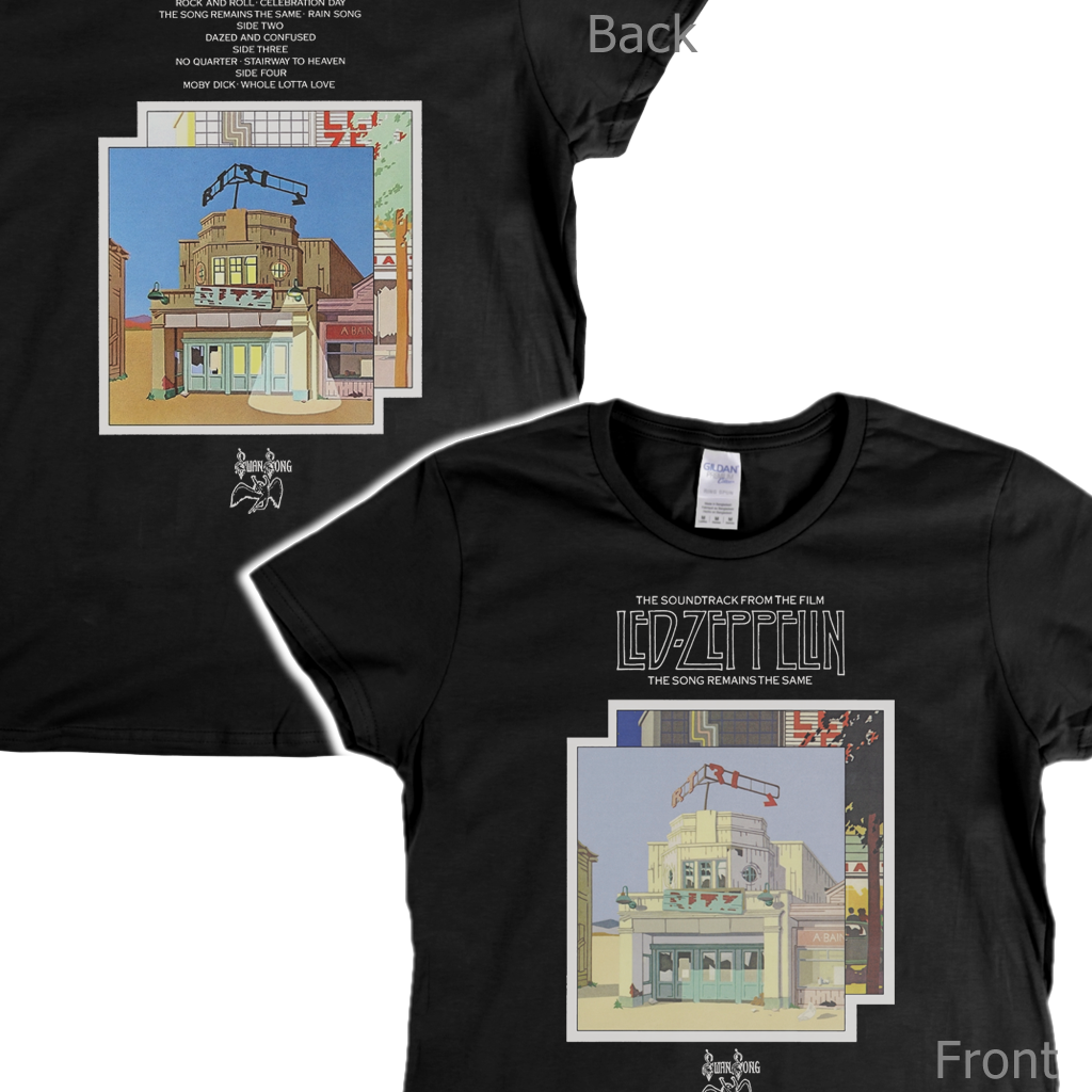 Led Zeppelin The Song Remains The Same Front And Back Womens T-Shirt
