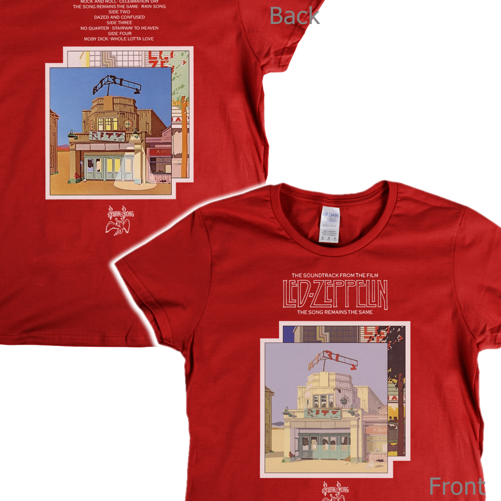Led Zeppelin The Song Remains The Same Front And Back Womens T-Shirt