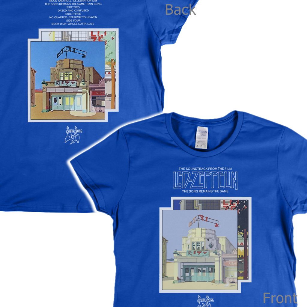 Led Zeppelin The Song Remains The Same Front And Back Womens T-Shirt
