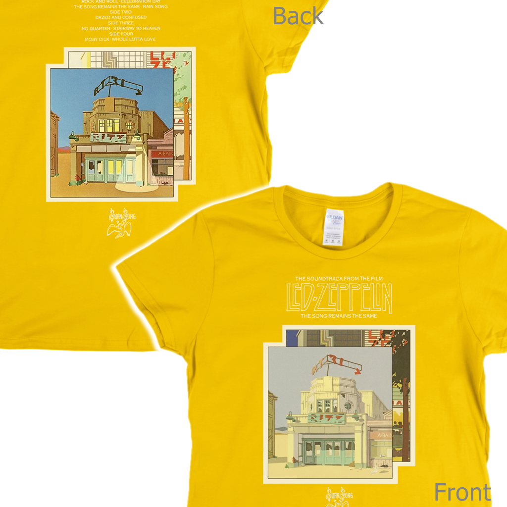 Led Zeppelin The Song Remains The Same Front And Back Womens T-Shirt