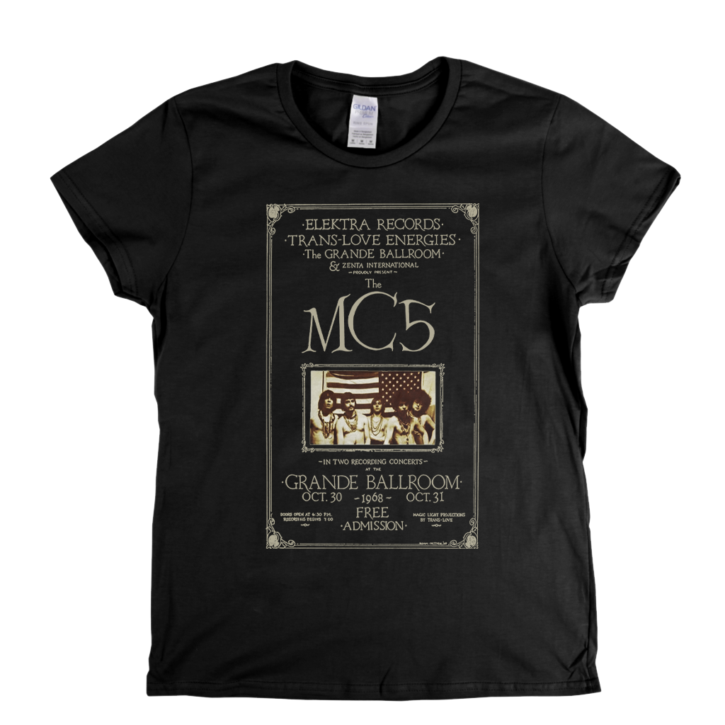 MC5 Grande Ballroom Poster Womens T-Shirt