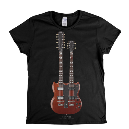 Jimmy Page Gibson Doubleneck Womens T-Shirt