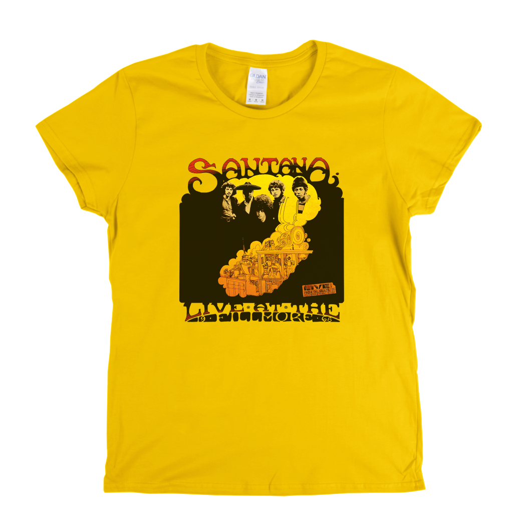 Santana Live At The Fillmore 1968 Womens T-Shirt