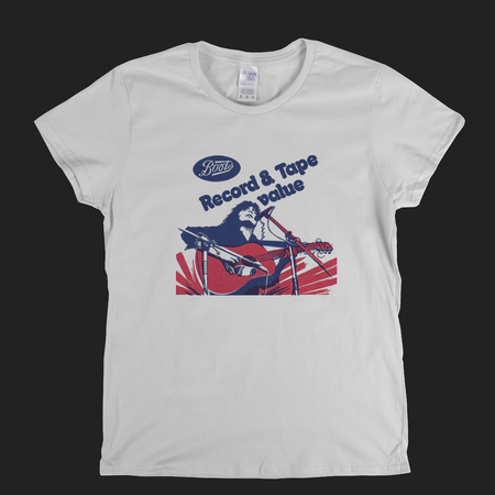 Boots Record And Tape Vintage Logo Womens T-Shirt