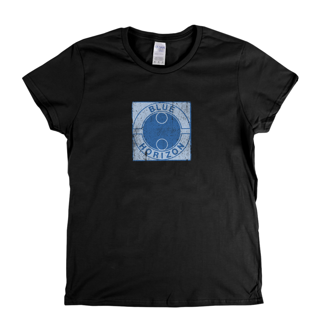 Blue Horizon Label Logo Womens T-Shirt