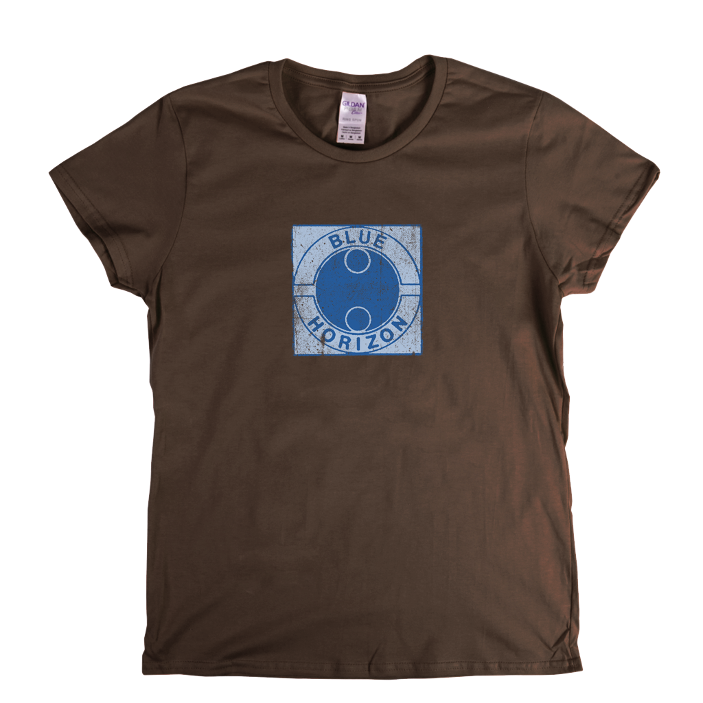 Blue Horizon Label Logo Womens T-Shirt