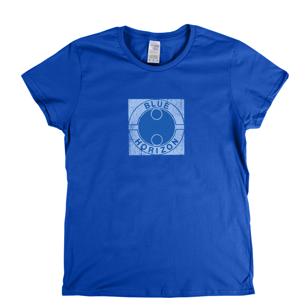 Blue Horizon Label Logo Womens T-Shirt
