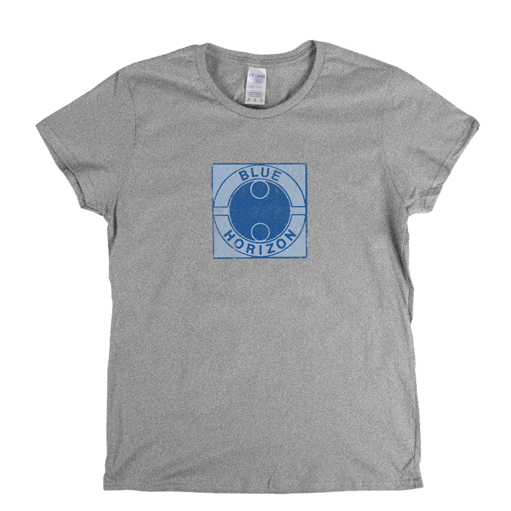 Blue Horizon Label Logo Womens T-Shirt