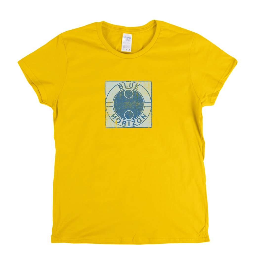 Blue Horizon Label Logo Womens T-Shirt