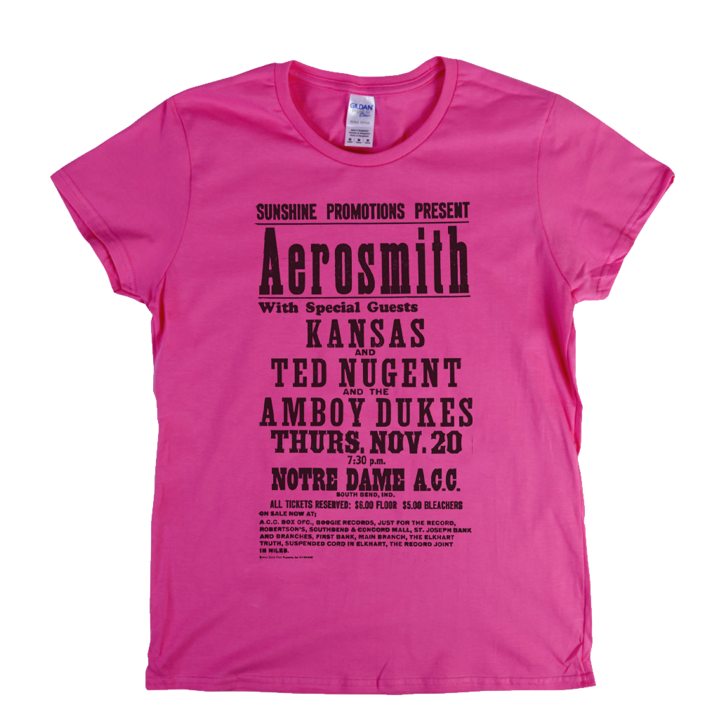 Aerosmith Gig Poster Womens T-Shirt