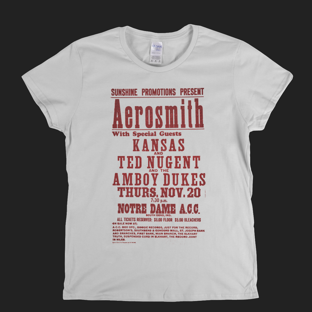 Aerosmith Gig Poster Womens T-Shirt