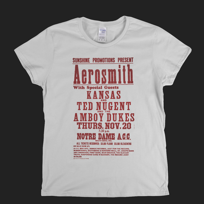 Aerosmith Gig Poster Womens T-Shirt