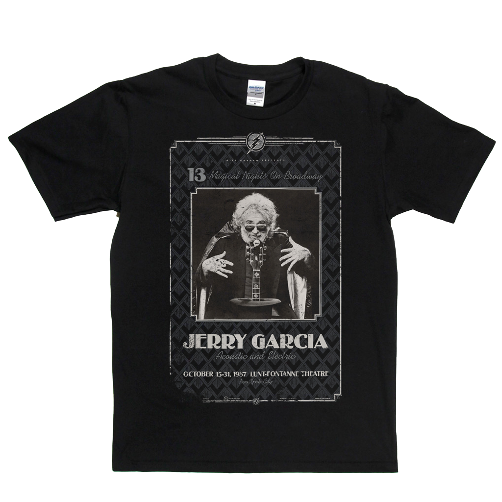 Jerry Garcia Acoustic & Electric Poster T-Shirt