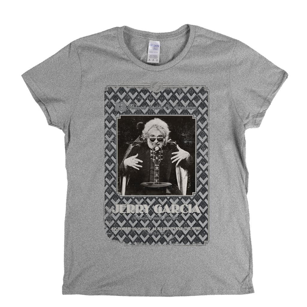 Jerry Garcia Acoustic & Electric Poster Womens T-Shirt