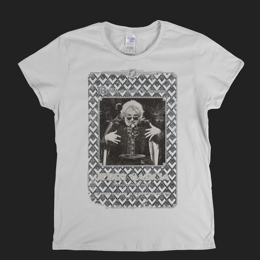 Jerry Garcia Acoustic & Electric Poster Womens T-Shirt