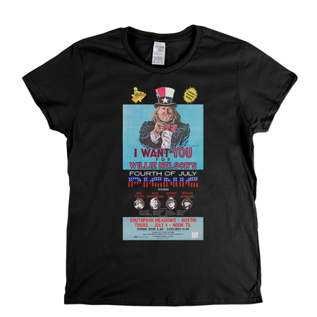 Willie Nelsons Picnic Poster Womens T-Shirt