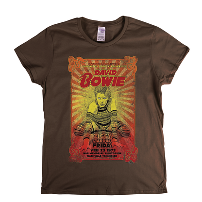 David Bowie Ziggy Poster Womens T-Shirt