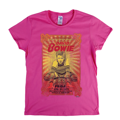 David Bowie Ziggy Poster Womens T-Shirt
