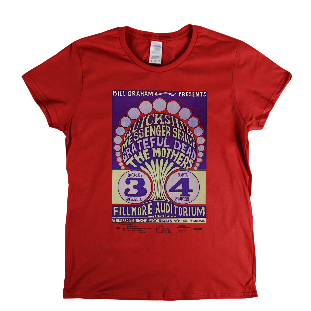 Fillmore Auditorium Poster Womens T-Shirt