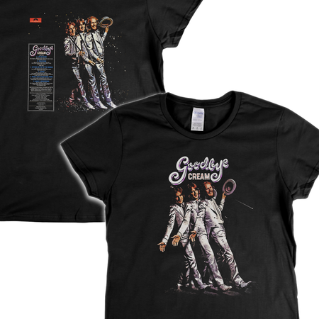 Cream Goodbye Front And Back Womens T-Shirt