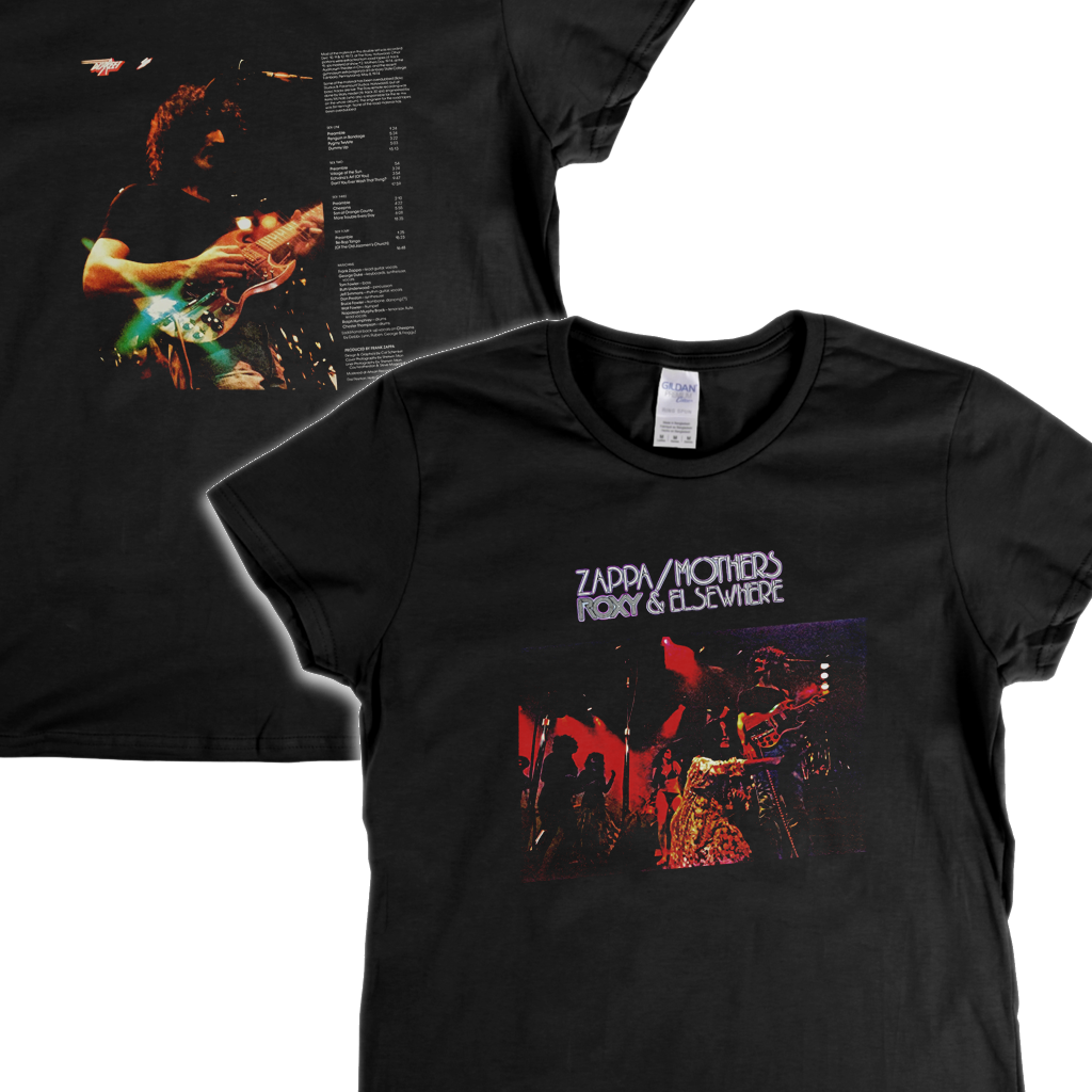 Zappa Live At The Roxy Front And Back Womens T-Shirt