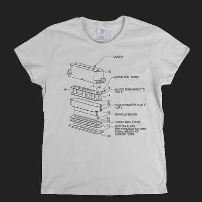 Guitar Pickup Womens T-Shirt