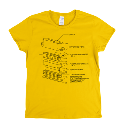 Guitar Pickup Womens T-Shirt