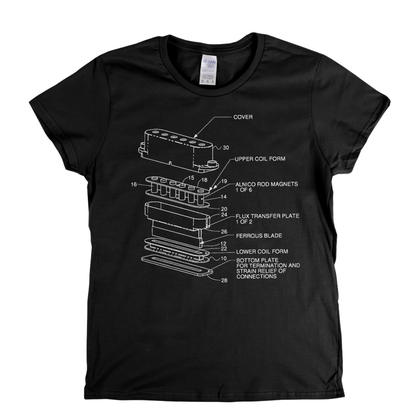 Guitar Pickup Womens T-Shirt