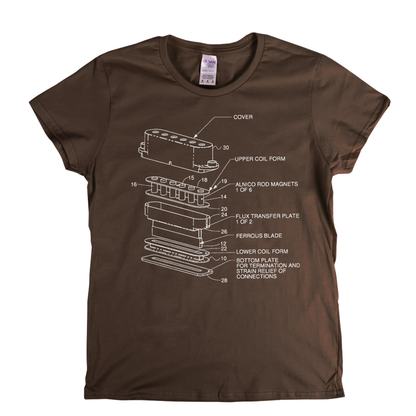 Guitar Pickup Womens T-Shirt